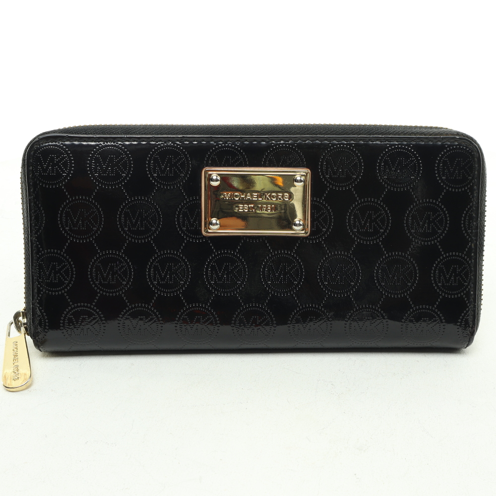 NEW Michael Kors Black Wallet with Gold Accents